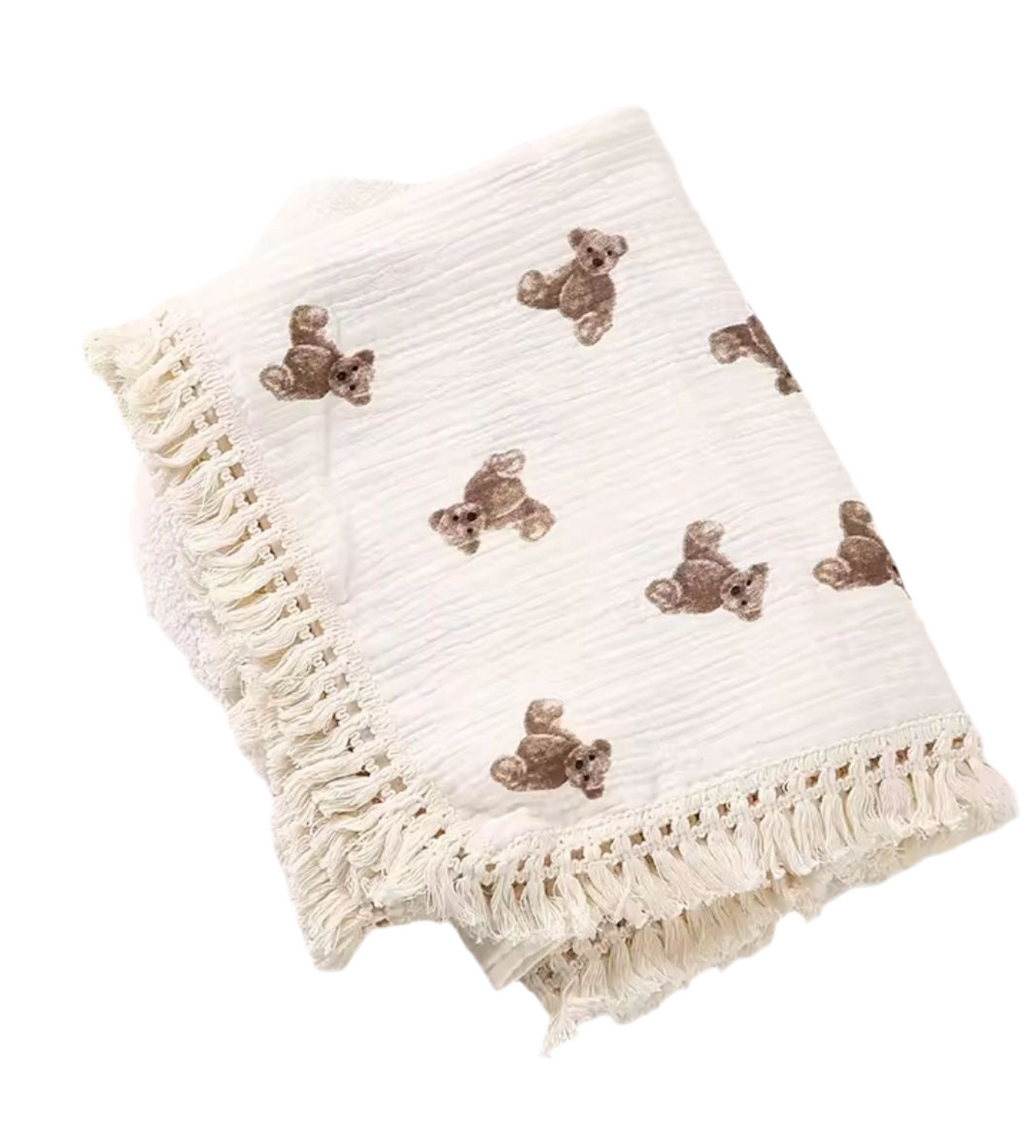 Fringed bear Blanket