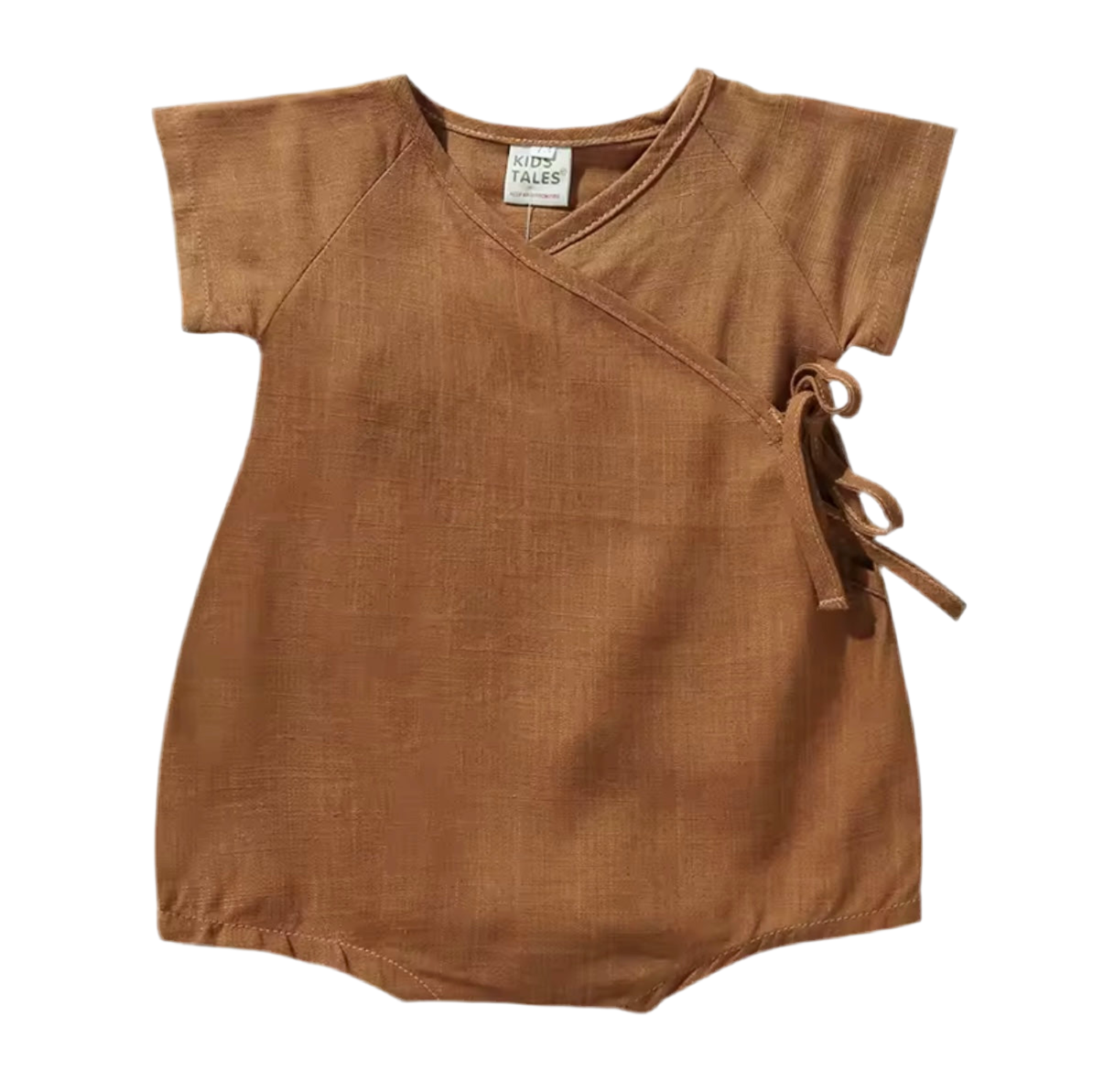 Summer Baby Boy Romper – Cotton Linen Short Sleeve Bodysuit for Newborns & Toddlers
