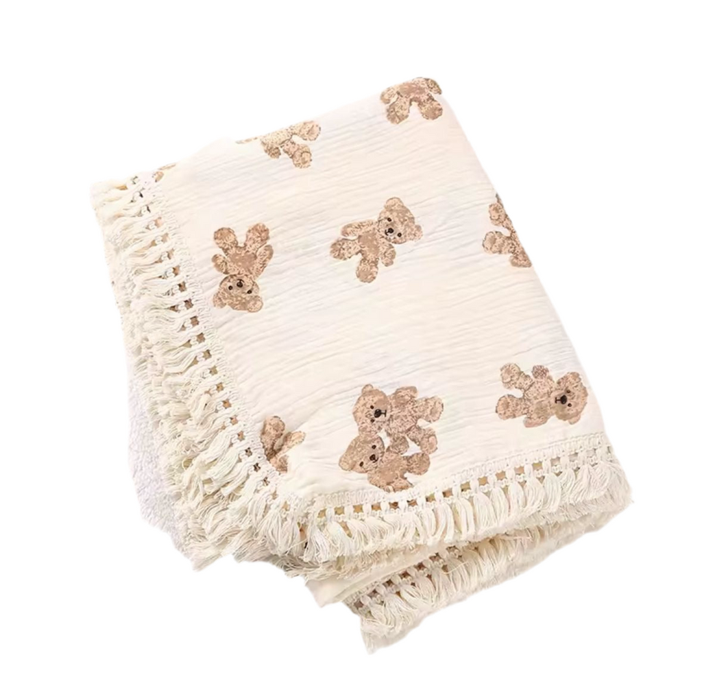 Fringed bear Blanket