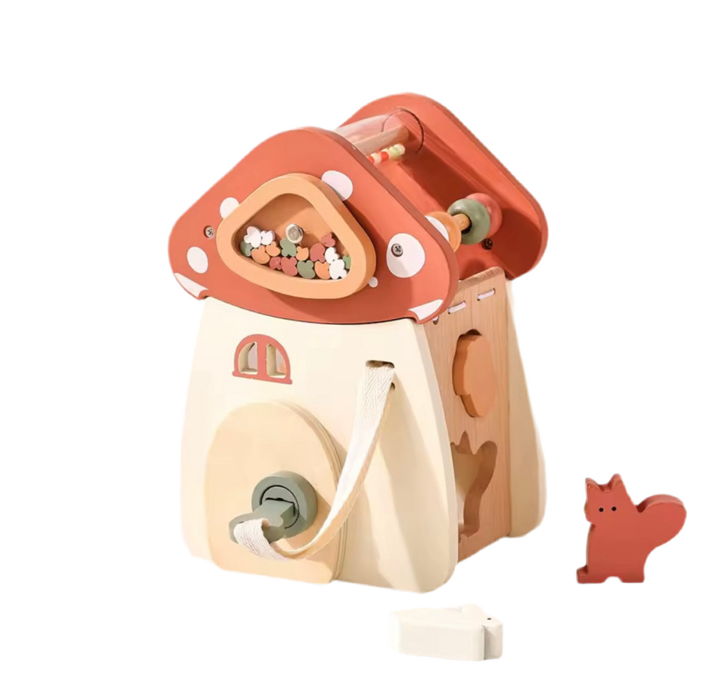 Montessori Five-in-one Wooden Mushroom Toy