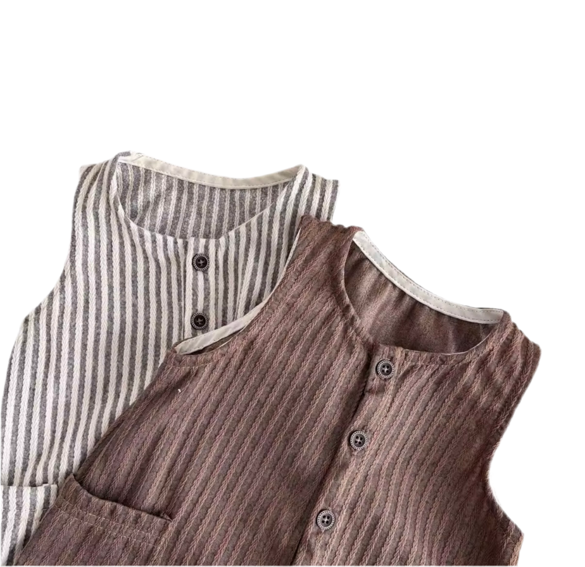 Striped Sleeveless Baby Jumpsuit