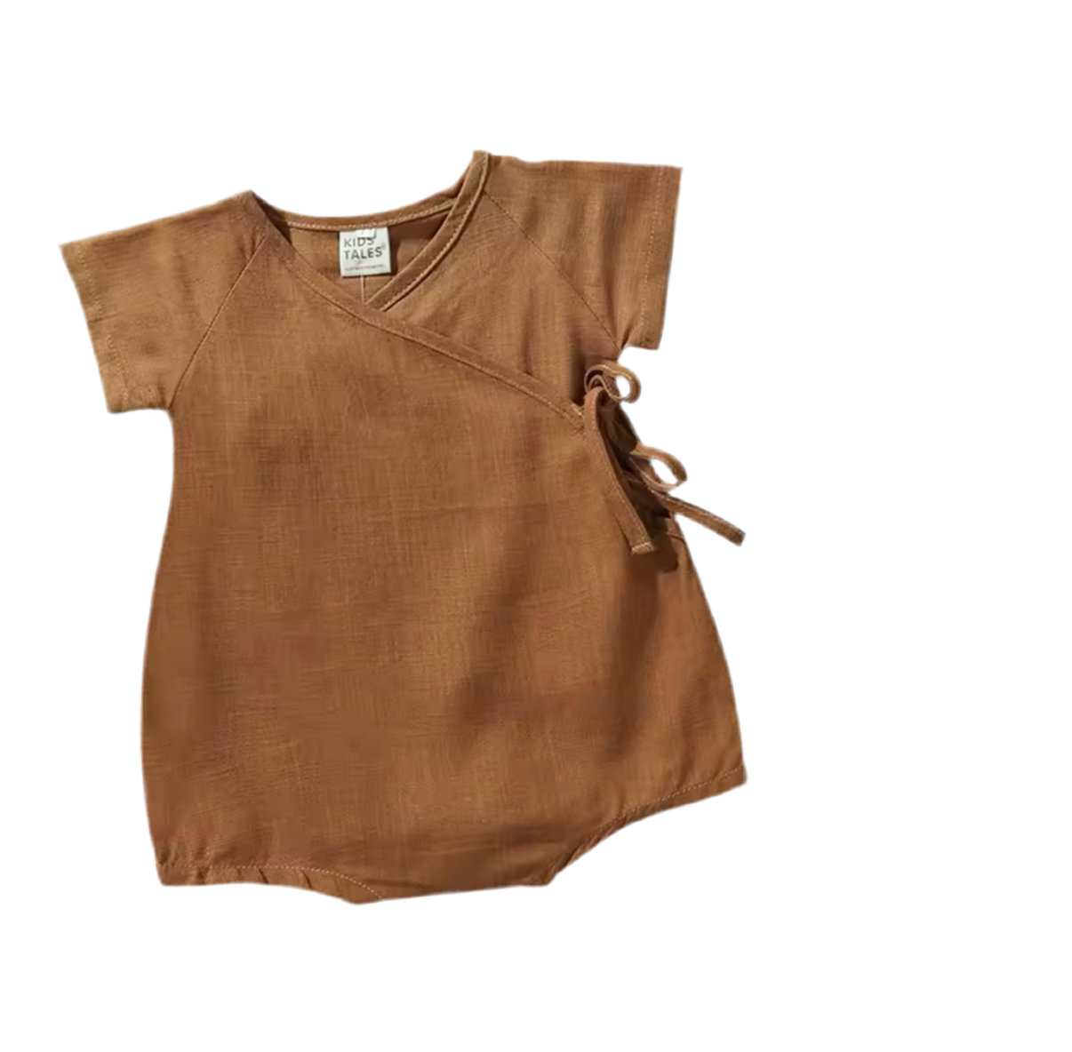 Summer Baby Boy Romper – Cotton Linen Short Sleeve Bodysuit for Newborns & Toddlers