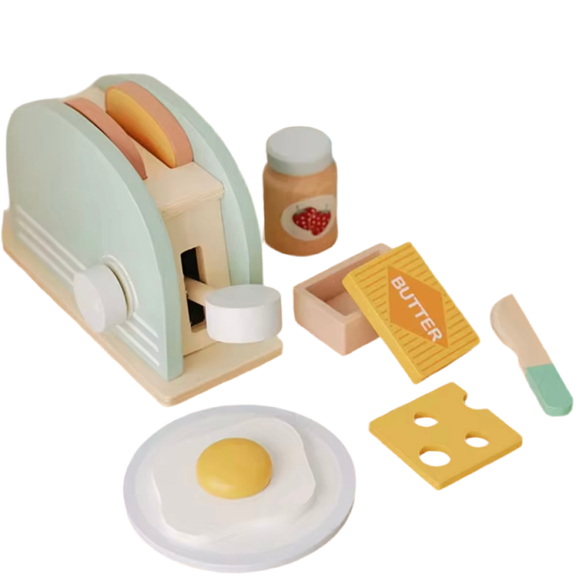 Wooden Toaster Breakfast set