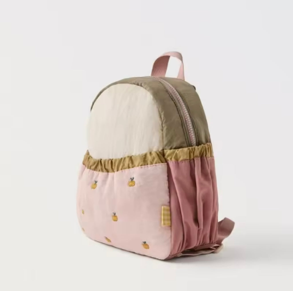 Little Apple Embroidery Backpack
